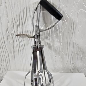 Stainless Steel Hand Mixer with Black Handle